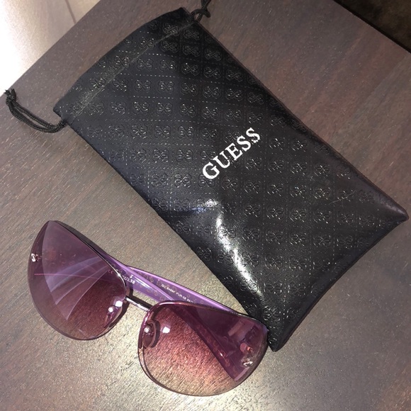 guess purple sunglasses